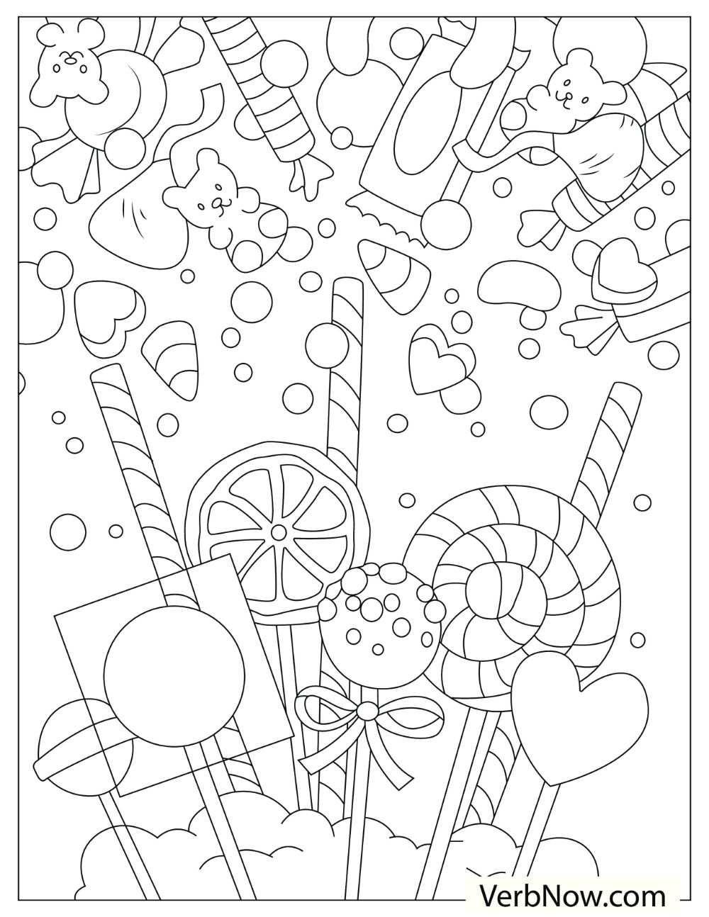 45 Cute Candy Coloring Pages 63