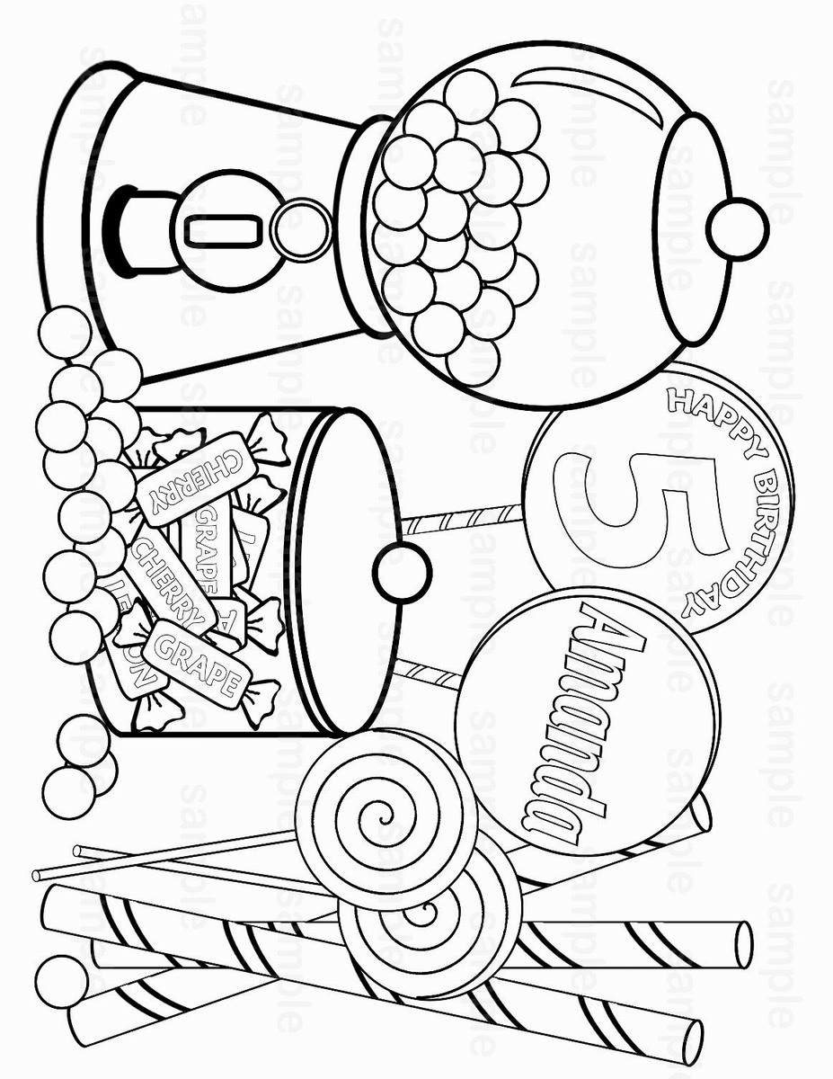 45 Cute Candy Coloring Pages 9