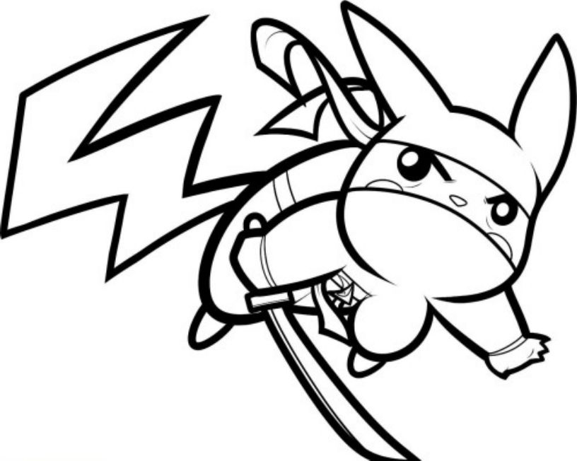 45 Ninja Kids Coloring Pages 19