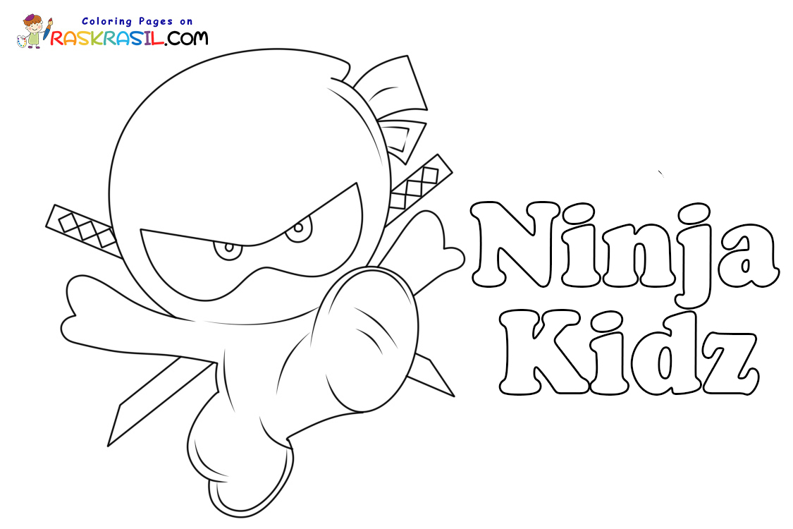 45 Ninja Kids Coloring Pages 2
