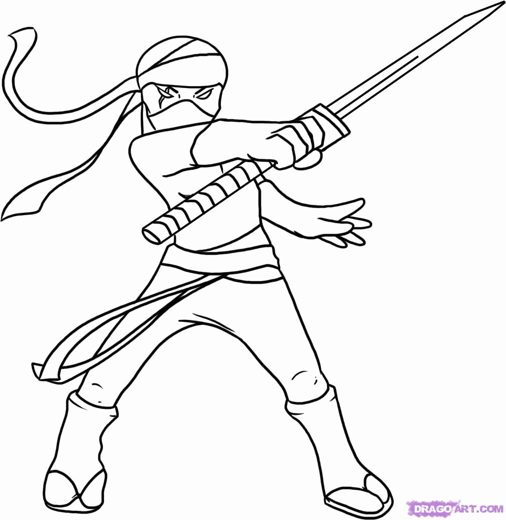 45 Ninja Kids Coloring Pages 31