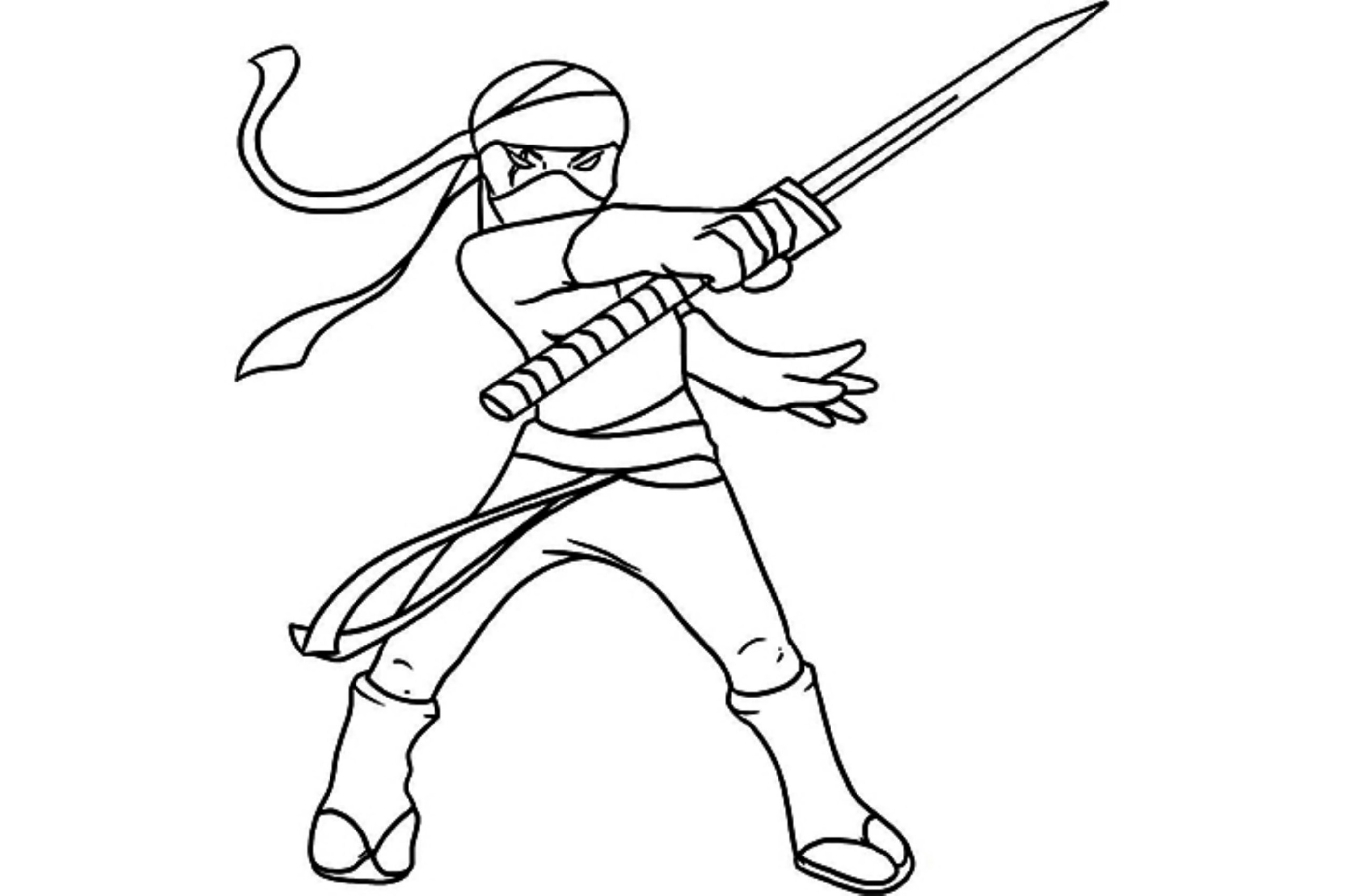 45 Ninja Kids Coloring Pages 4