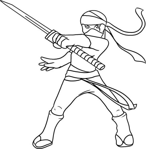 45 Ninja Kids Coloring Pages 6