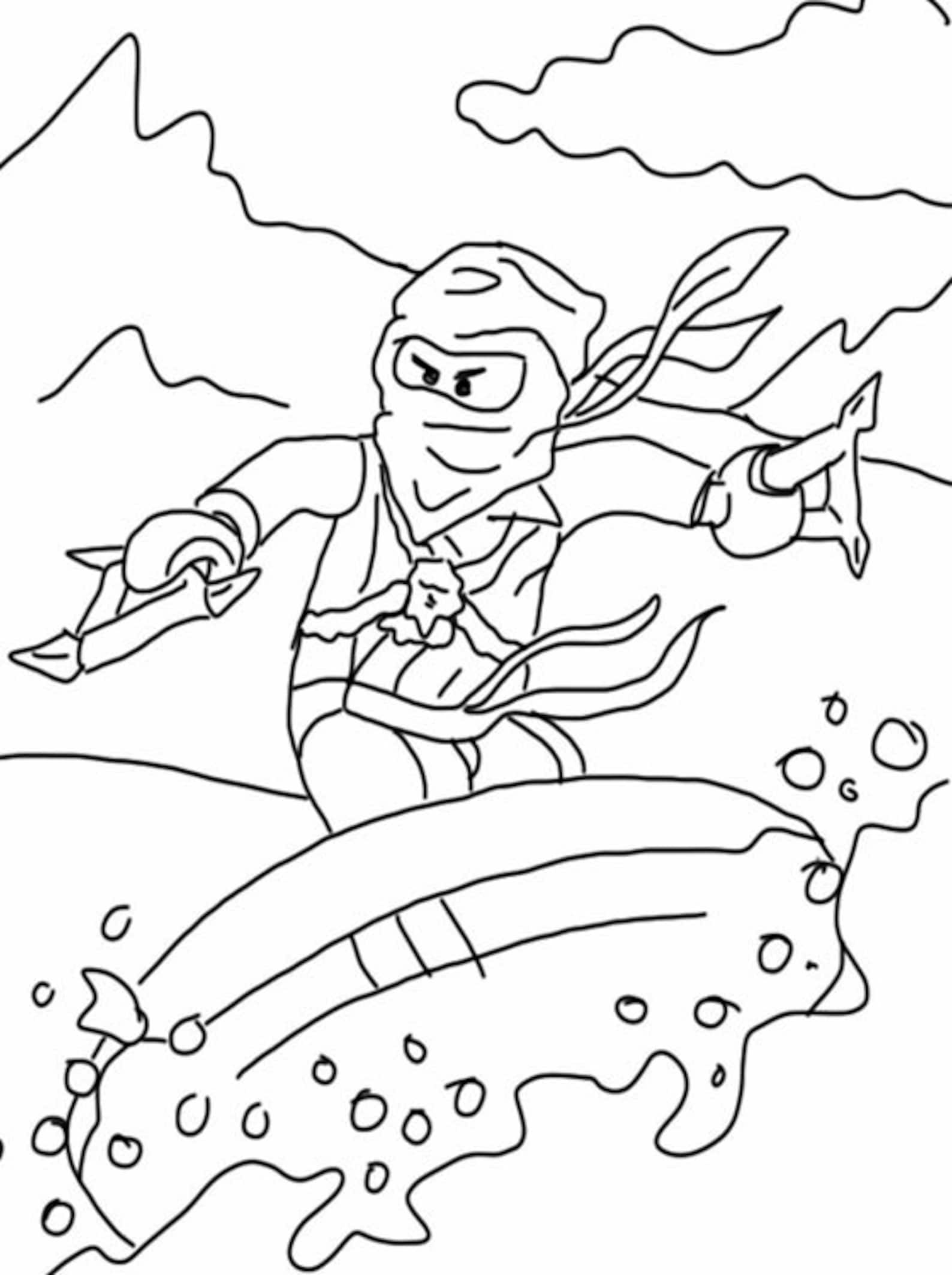 45 Ninja Kids Coloring Pages 64
