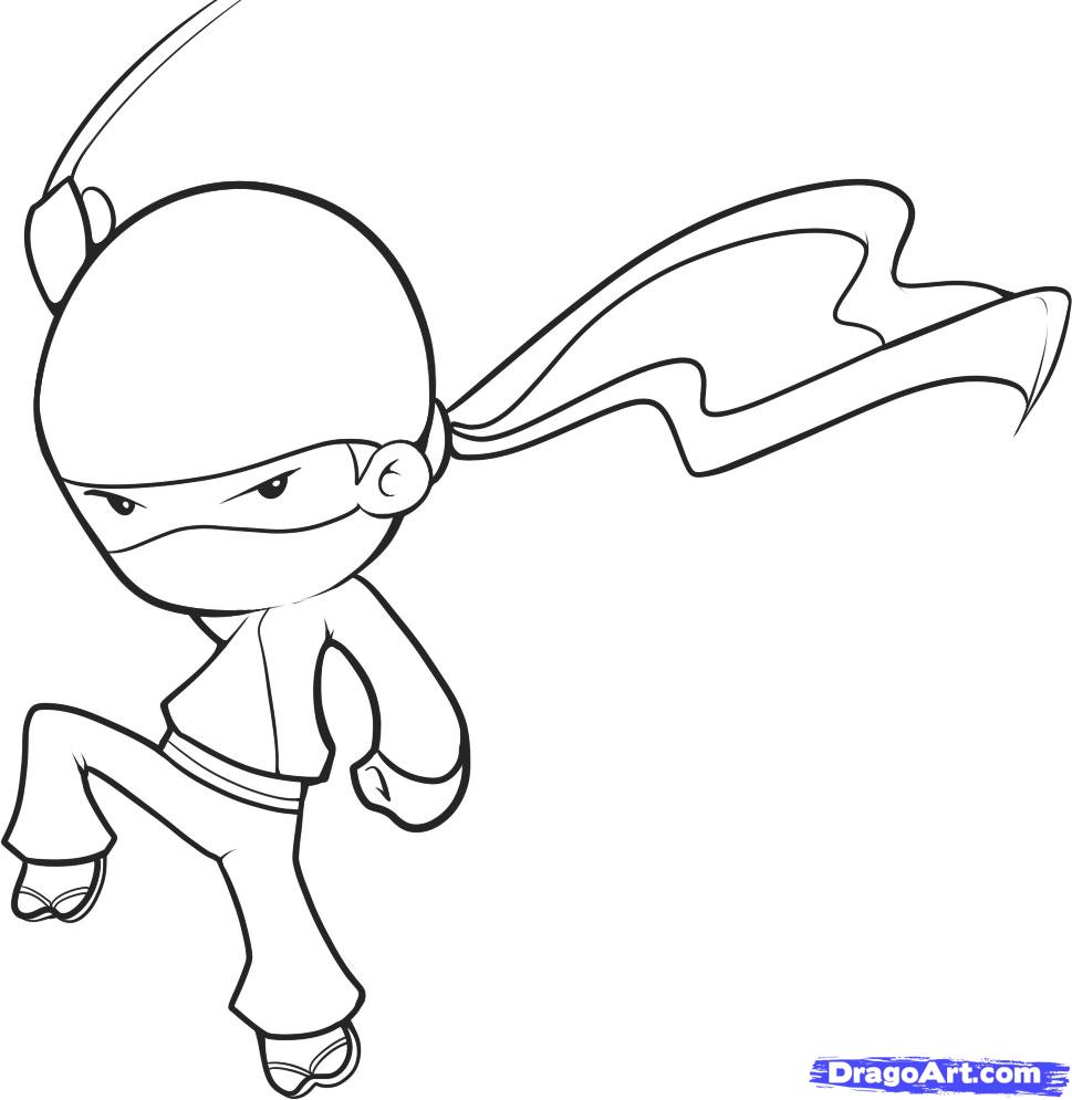 45 Ninja Kids Coloring Pages 9