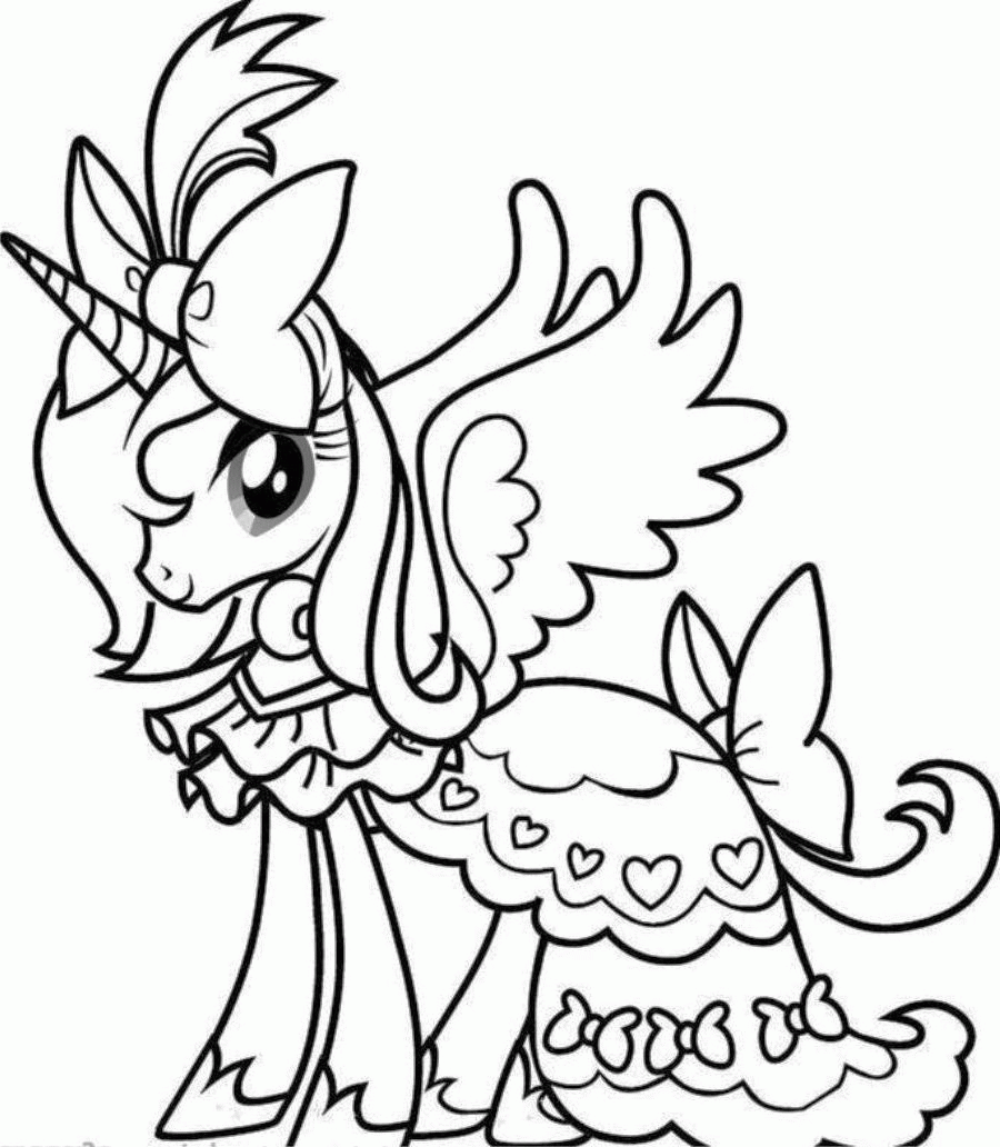 45 Princess Unicorn Coloring Page 13