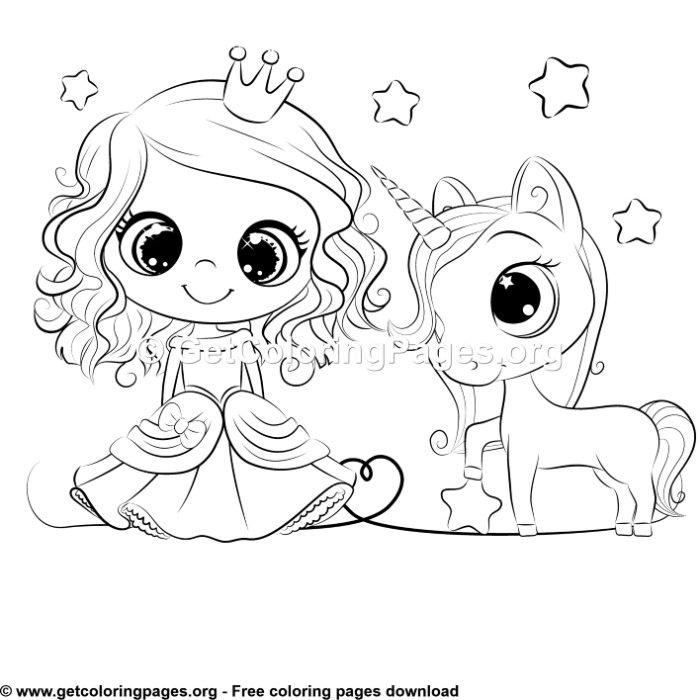 45 Princess Unicorn Coloring Page 23