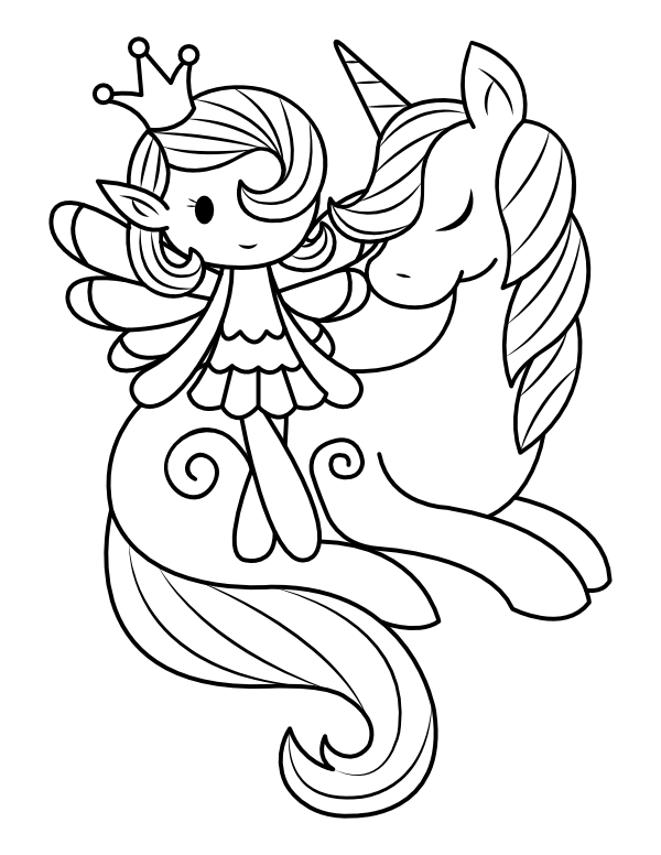 45 Princess Unicorn Coloring Page 25