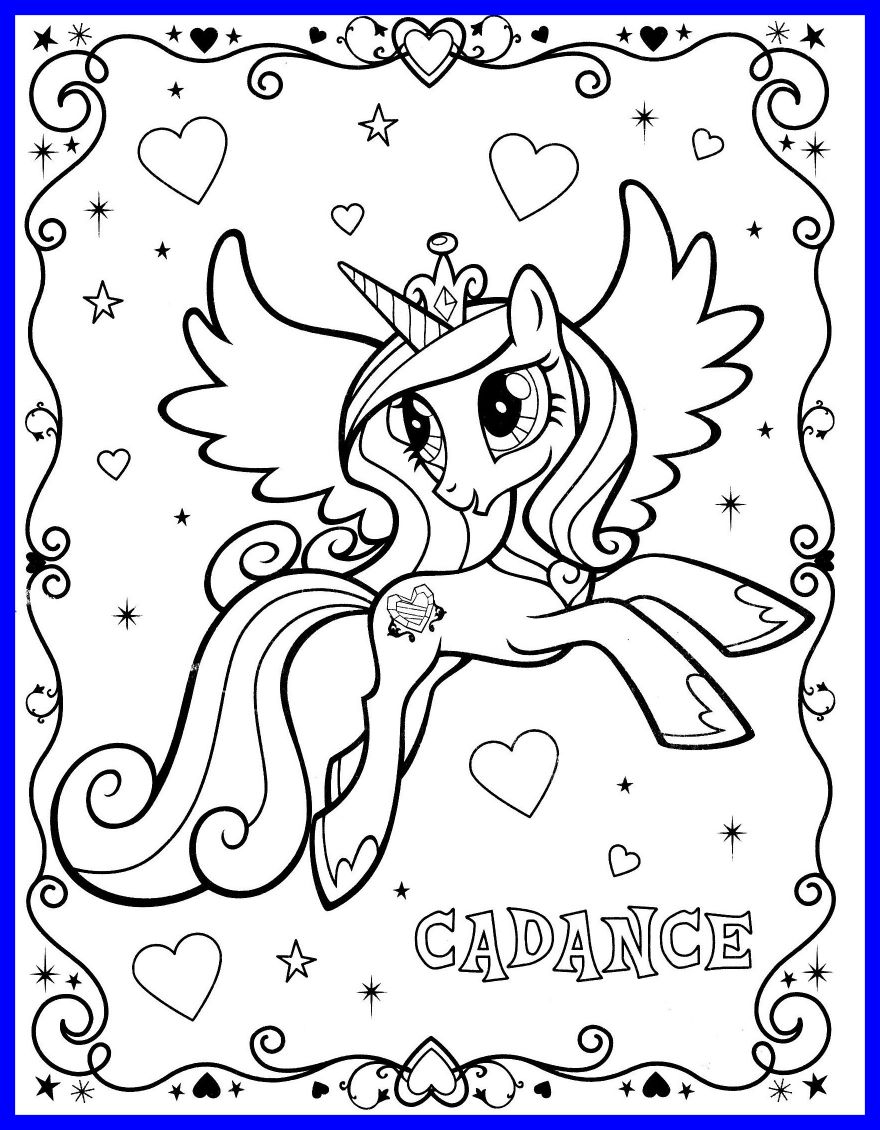 45 Princess Unicorn Coloring Page 4