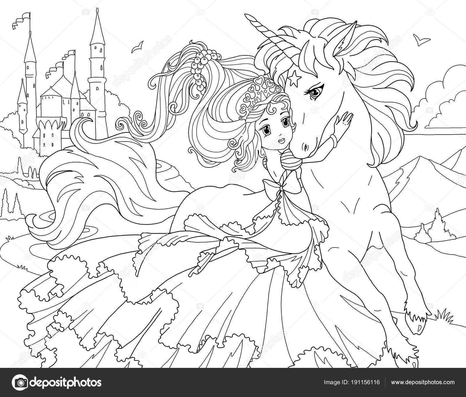45 Princess Unicorn Coloring Page 5