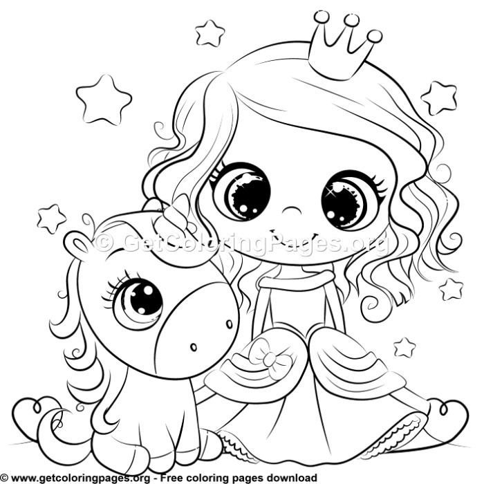 45 Princess Unicorn Coloring Page 51