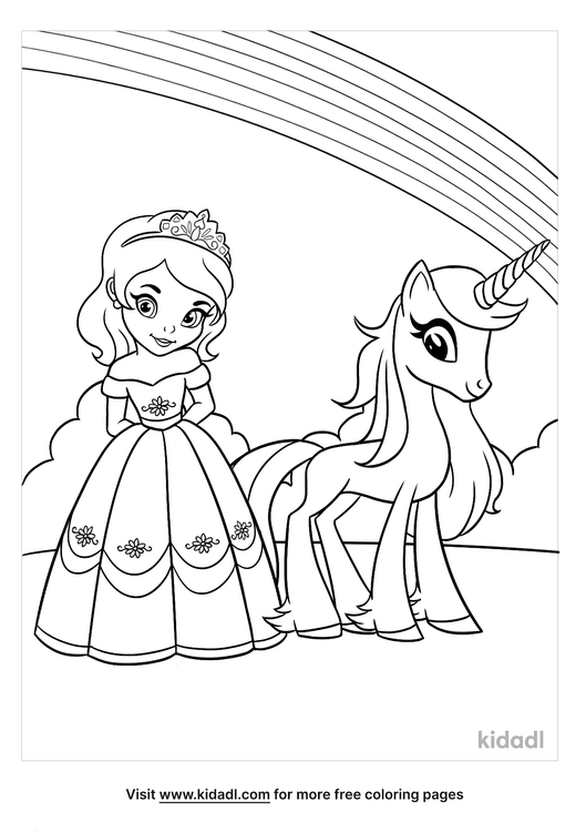 45 Princess Unicorn Coloring Page 56
