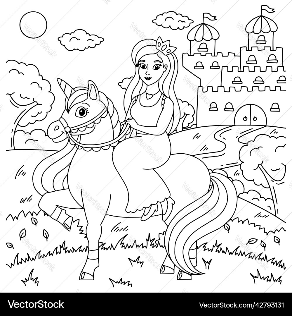 45 Princess Unicorn Coloring Page 62