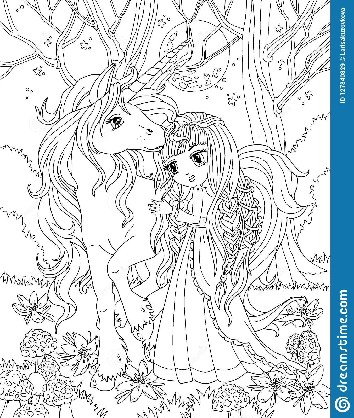 45 Princess Unicorn Coloring Page 8