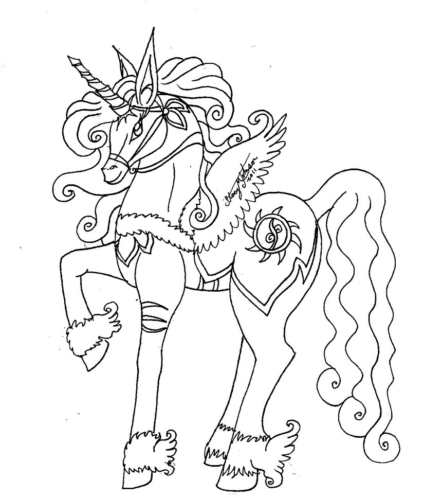 45 Princess Unicorn Coloring Page 9