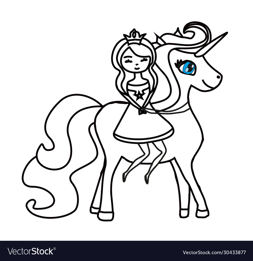 45 Printable Unicorn Princess Coloring Page 16