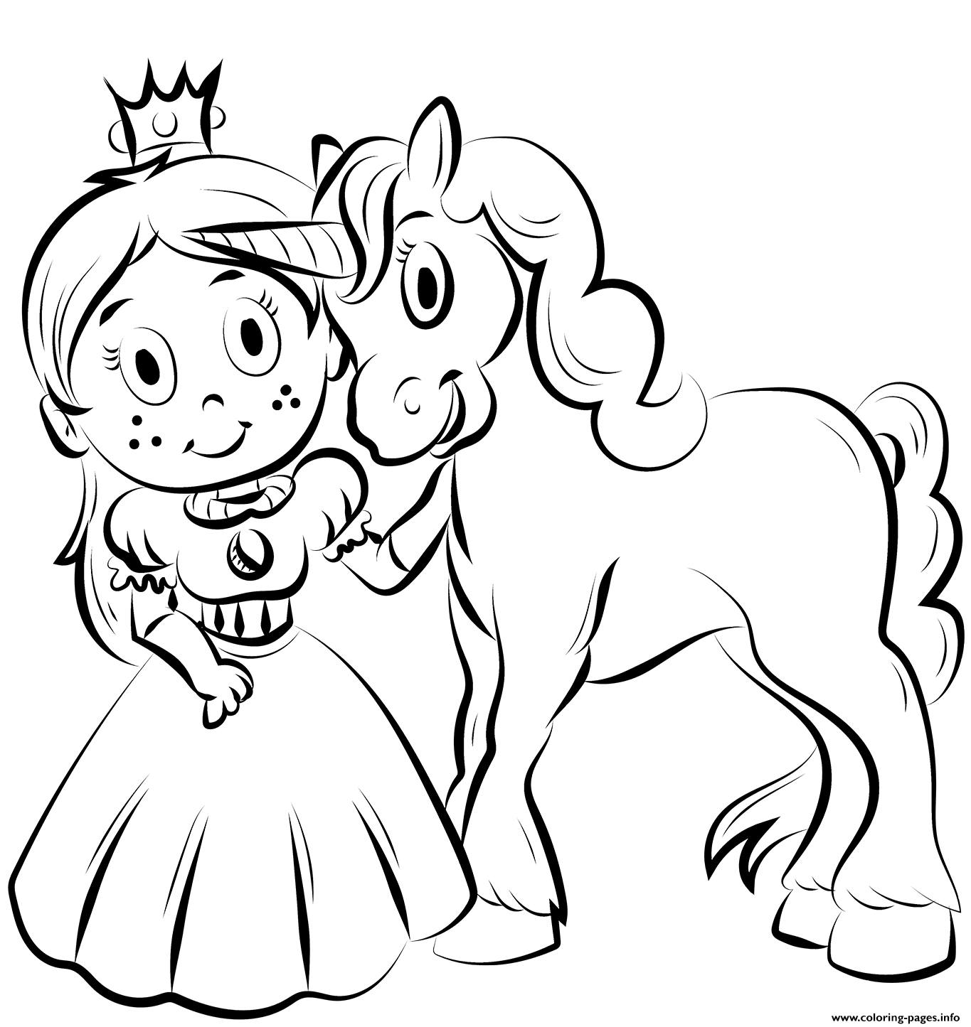 45 Printable Unicorn Princess Coloring Page 35