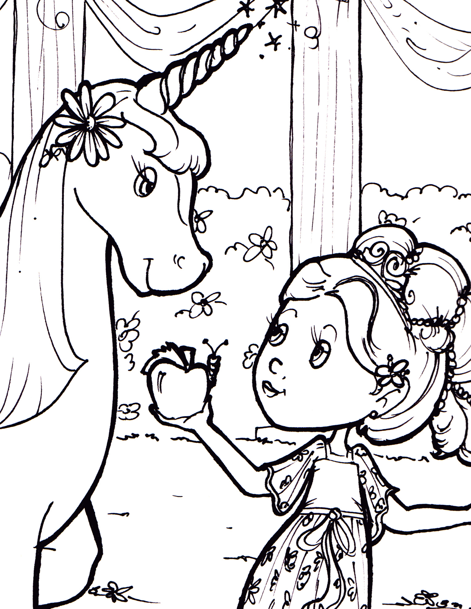 45 Printable Unicorn Princess Coloring Page 46