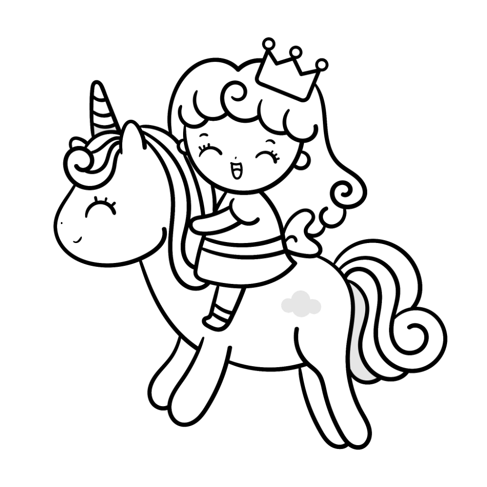45 Printable Unicorn Princess Coloring Page 63