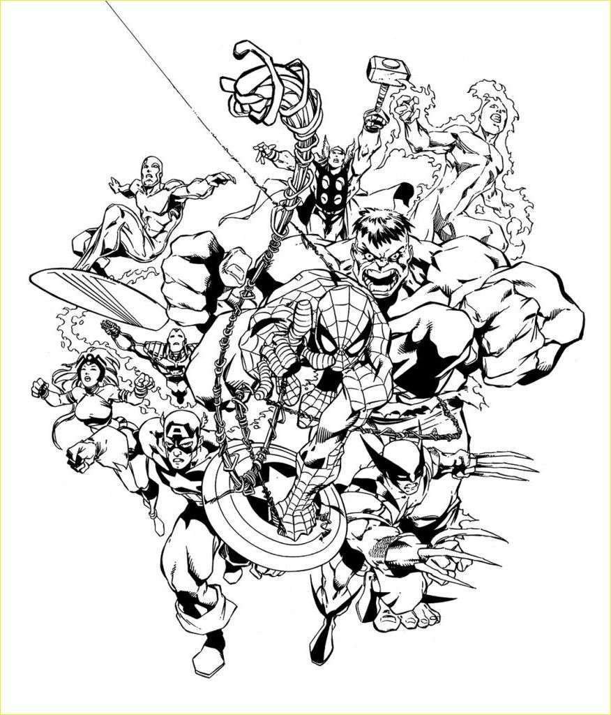 50 Adult Coloring Books Marvel 19