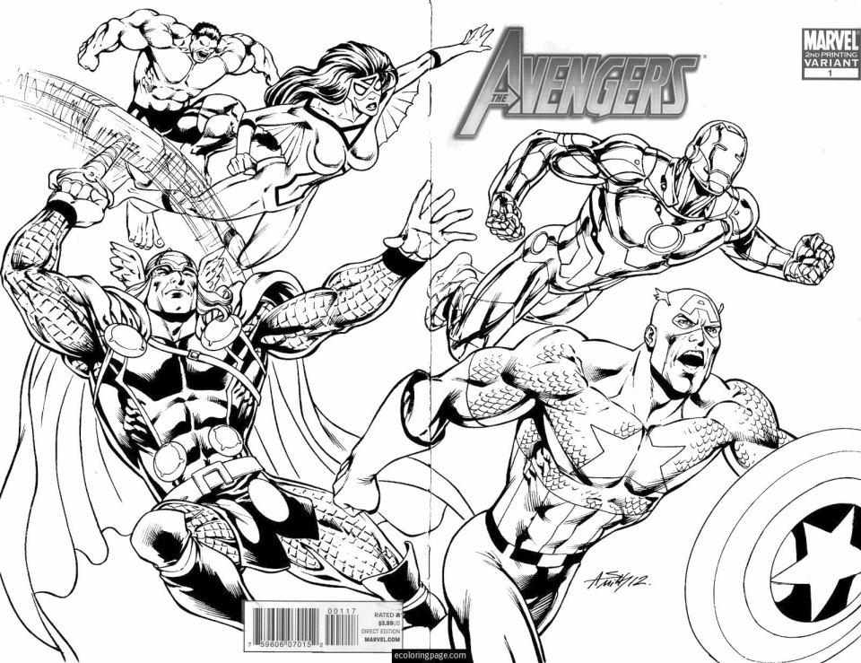 50 Adult Coloring Books Marvel 55