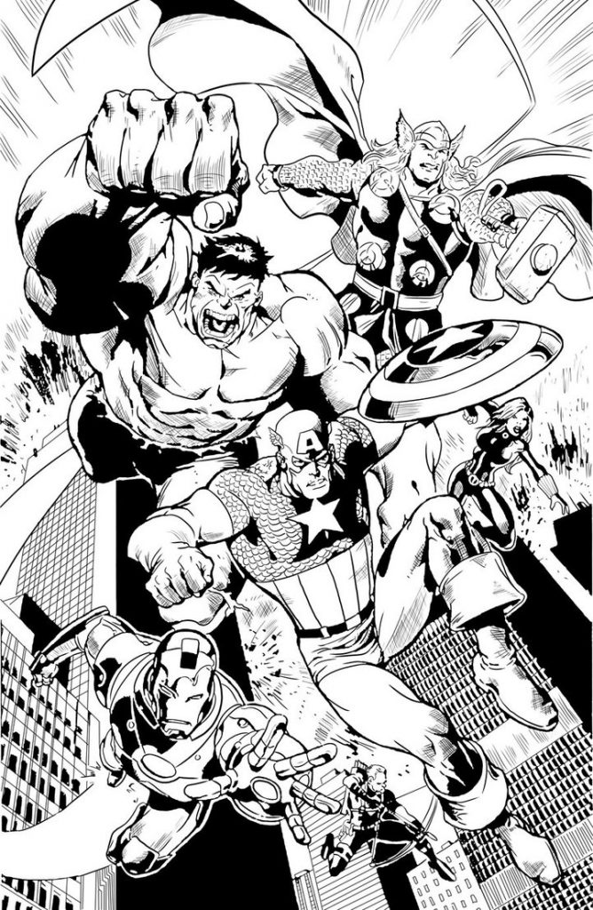 50 Adult Marvel Coloring Books 17
