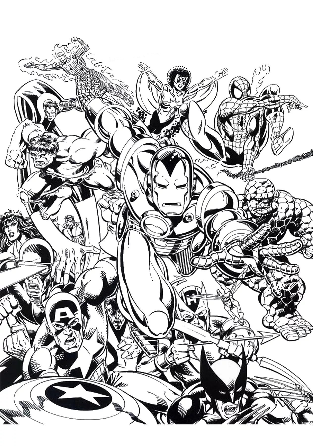50 Adult Marvel Coloring Books 65