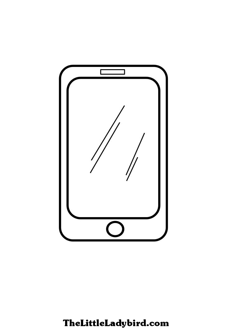 50 Cell Phone Coloring Page 22