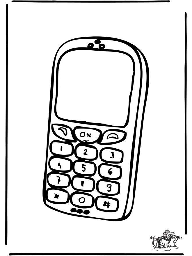 50 Cell Phone Coloring Page 27