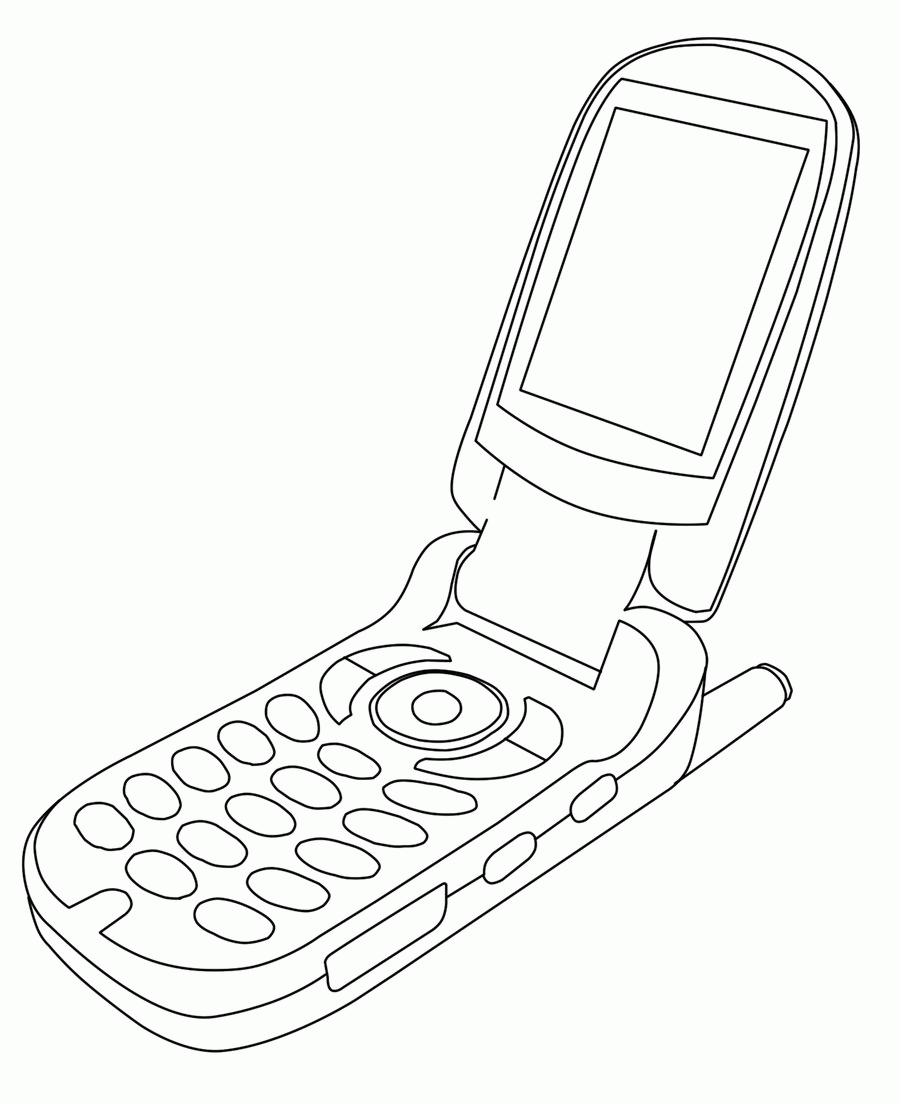 50 Cell Phone Coloring Page 4