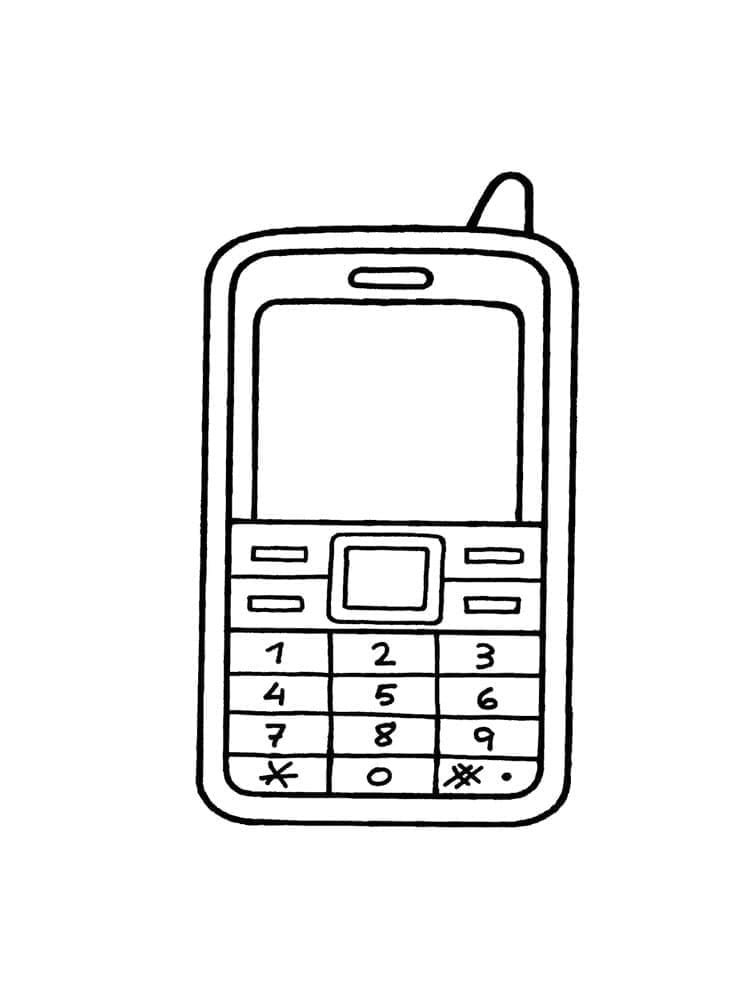 50 Cell Phone Coloring Page 45