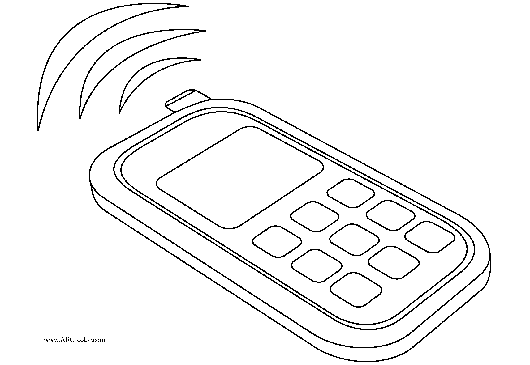 50 Cell Phone Coloring Page 50