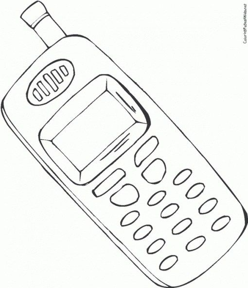 50 Cell Phone Coloring Page 52