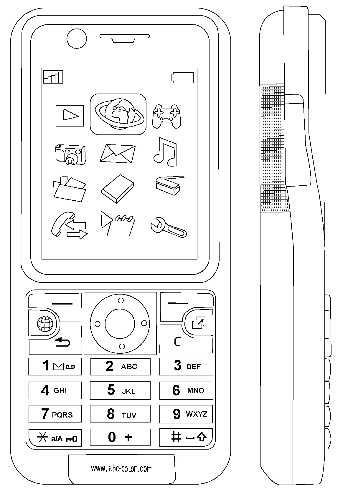 50 Cell Phone Coloring Page 56