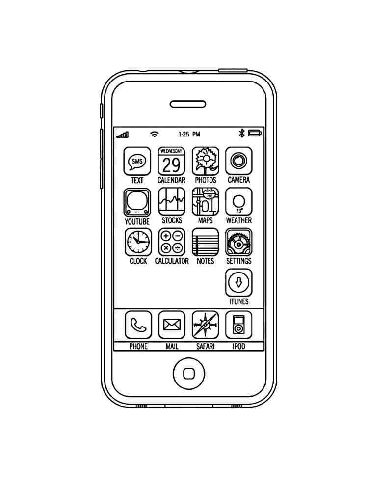 50 Cell Phone Coloring Page 65