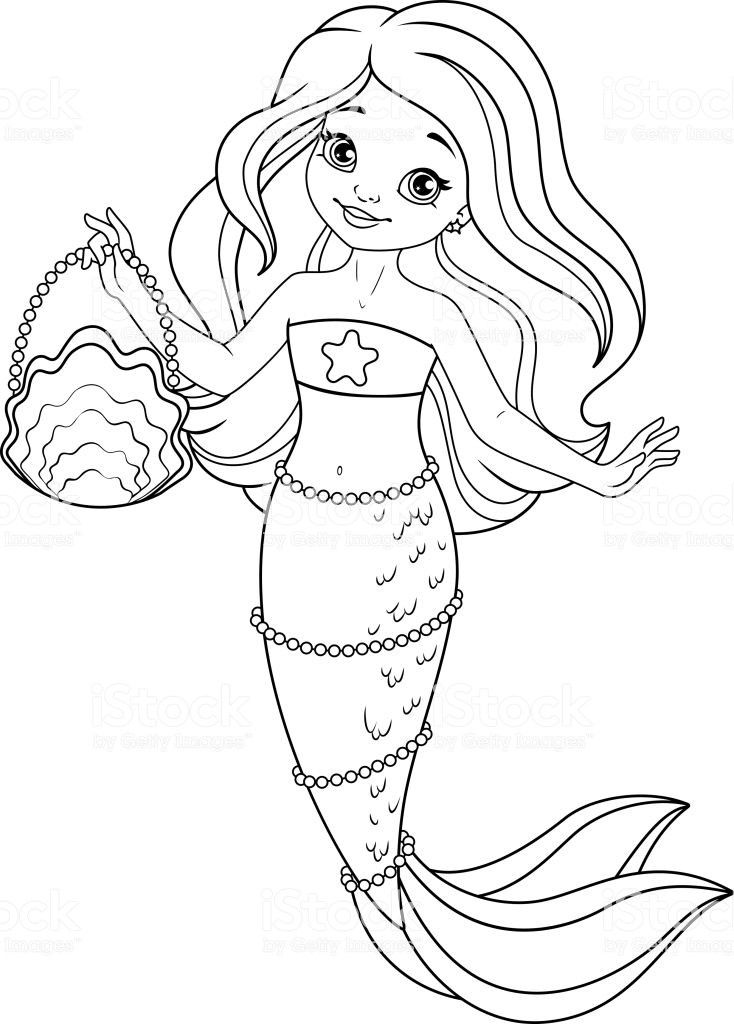 50 Cute Mermaid Coloring Pages 1