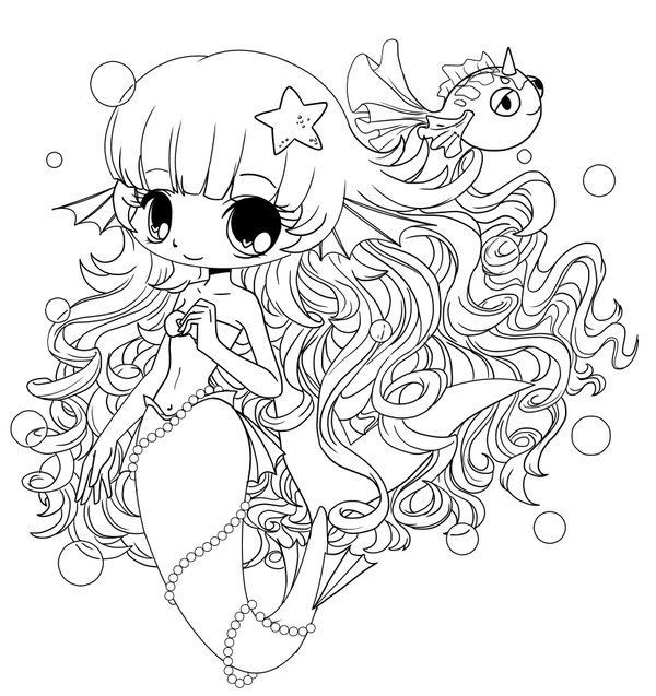 50 Cute Mermaid Coloring Pages 10