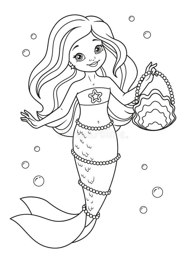 50 Cute Mermaid Coloring Pages 12