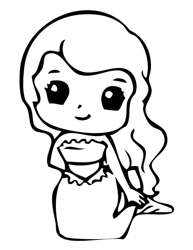 50 Cute Mermaid Coloring Pages 14