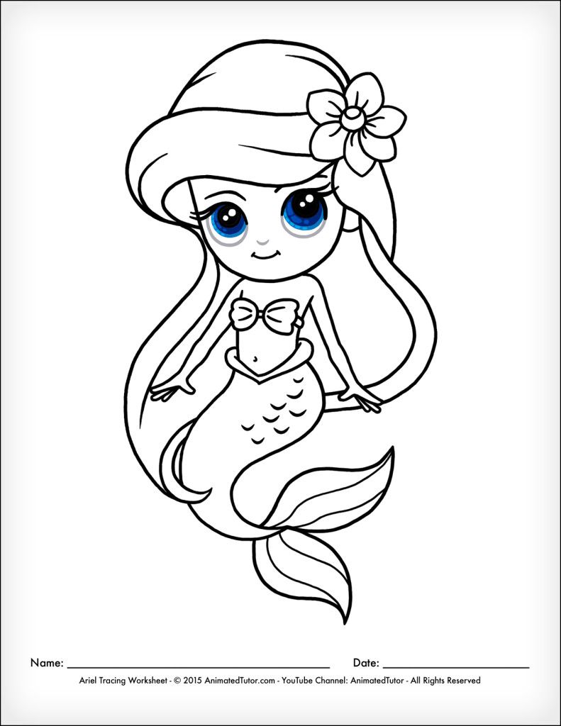50 Cute Mermaid Coloring Pages 2