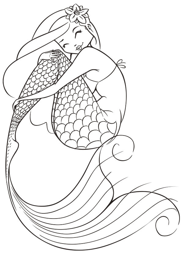 50 Cute Mermaid Coloring Pages 29