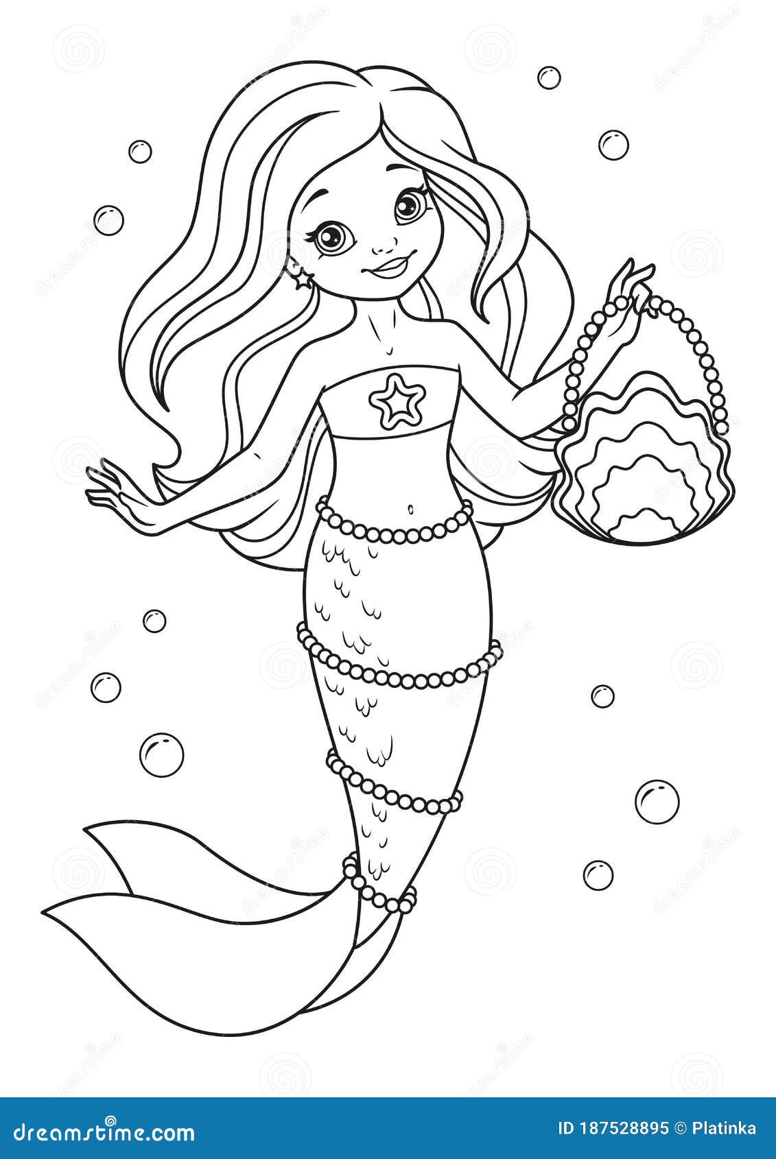 50 Cute Mermaid Coloring Pages 3