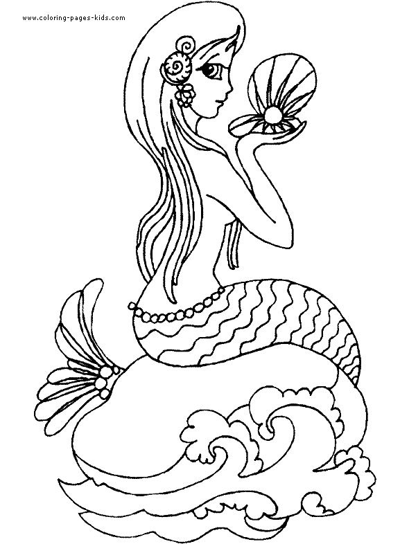 50 Cute Mermaid Coloring Pages 32
