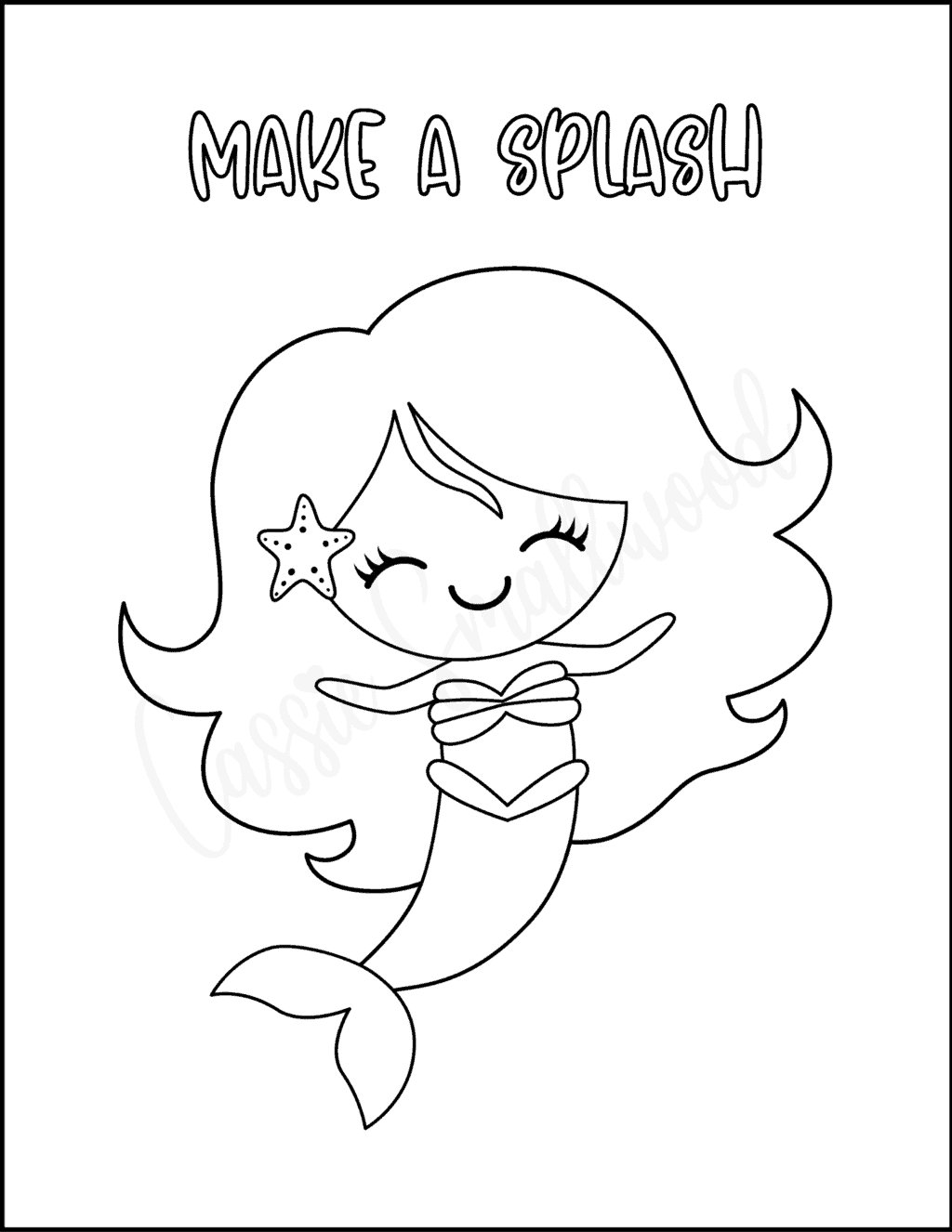 50 Cute Mermaid Coloring Pages 50