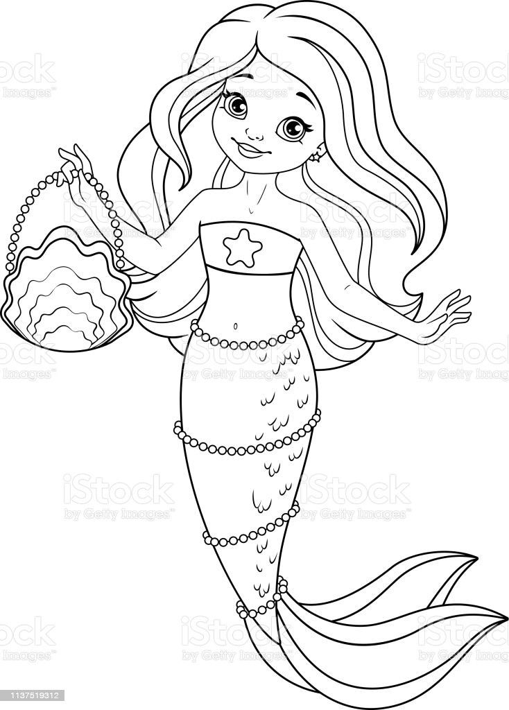 50 Cute Mermaid Coloring Pages 52