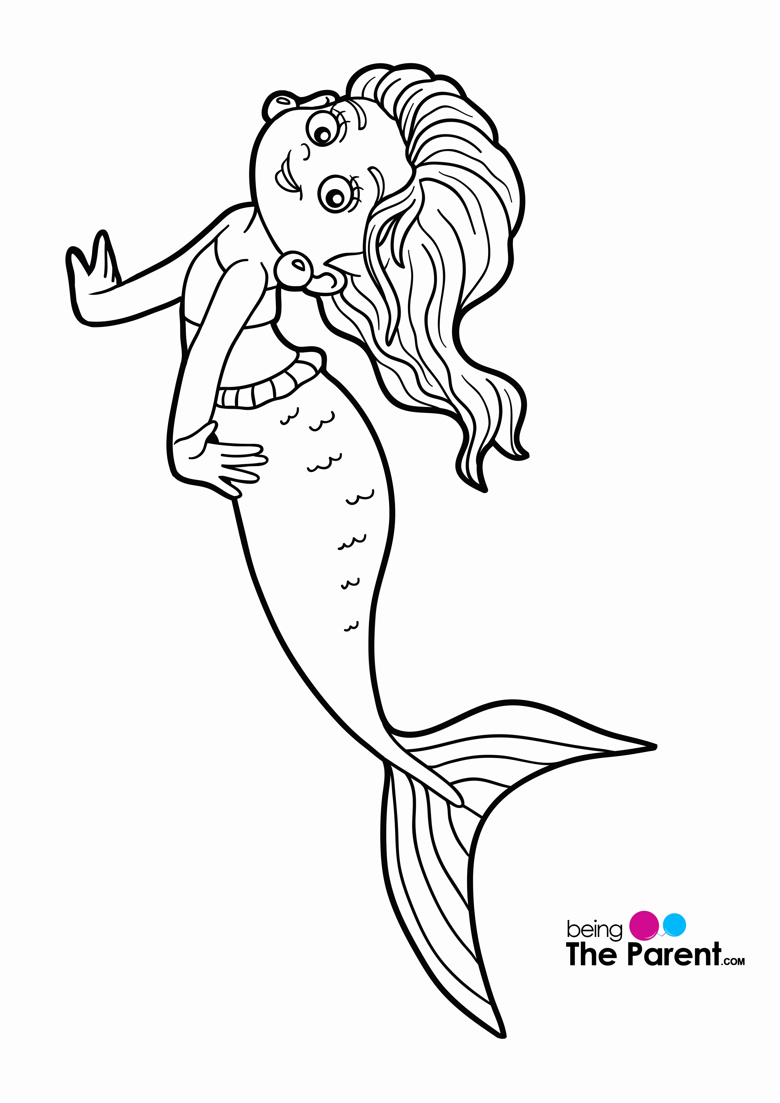 50 Cute Mermaid Coloring Pages 55