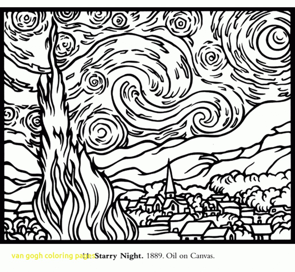 50 Printable Starry Night Coloring Page 20