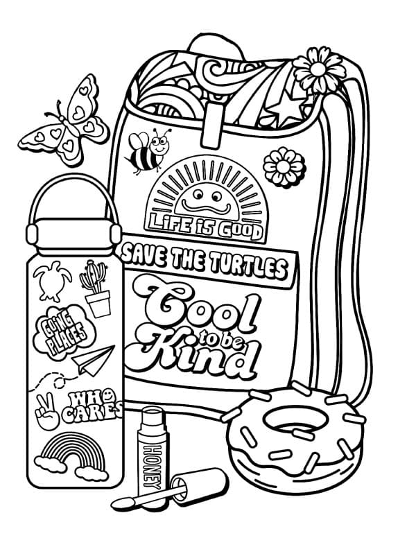 55 Aesthetic Coloring Pages Printable 11