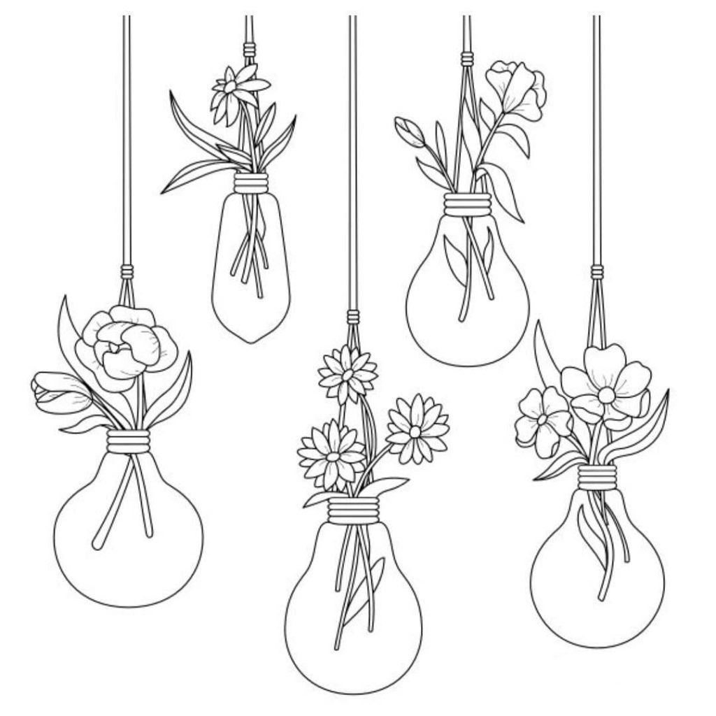 55 Aesthetic Coloring Pages Printable 15