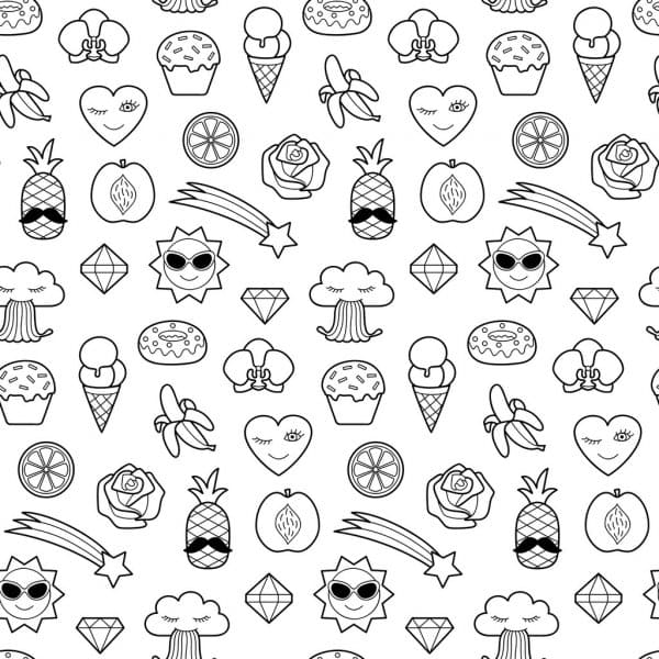 55 Aesthetic Coloring Pages Printable 3